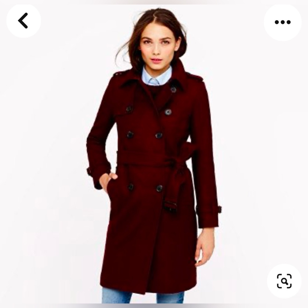J.Crew icon trench in wool-cashmere
